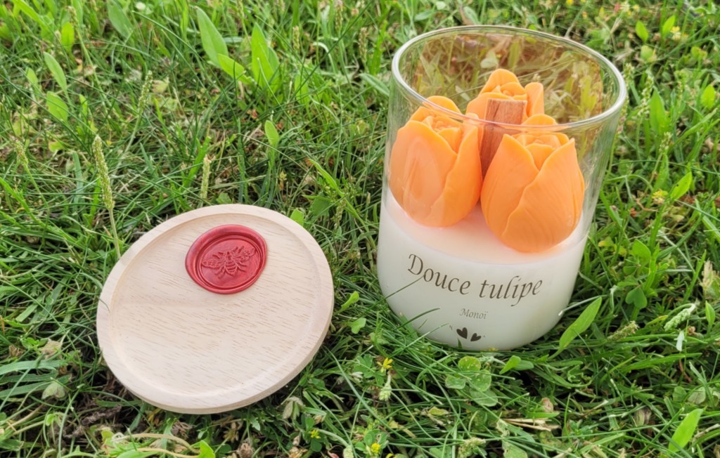 Douce tulipe orange fermée