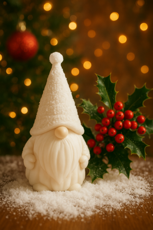 Bougie gnome de Noël