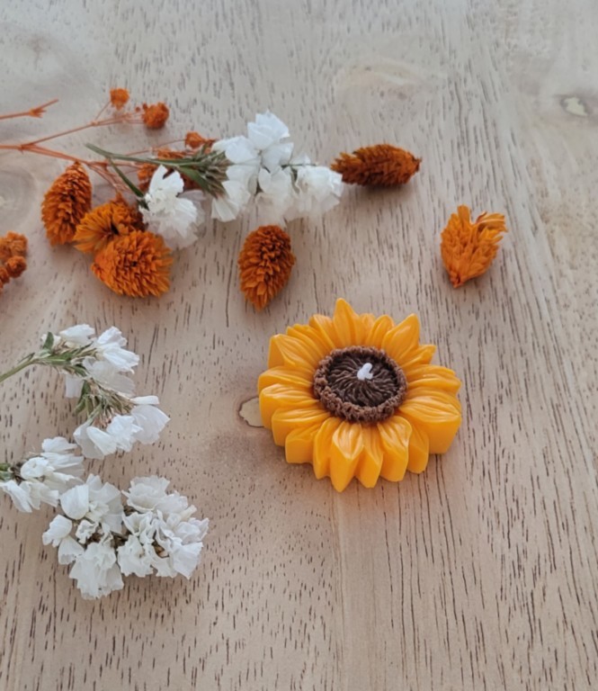 Petite bougie tournesol