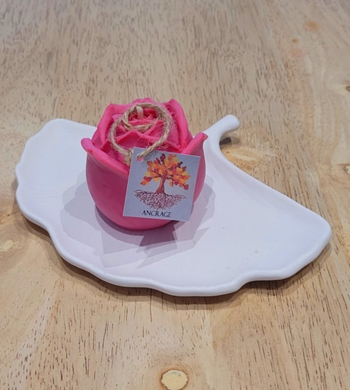 Bougie d'intention rose M
