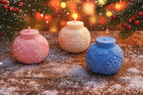 Bougie boule de Noël